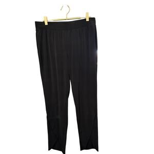 Chico’s Black Tulip Front Hem Pull‑On Pants Stretch Size Small EUC